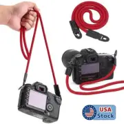 HandMade Braided Camera Single Shoulder Red Neck Strap Rope For Canon Leica Sony