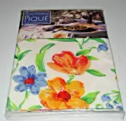 NEW * Vintage Bardwil Floral Tablecloth * Oval * 60 x 84 * Pique Cotton * NIP