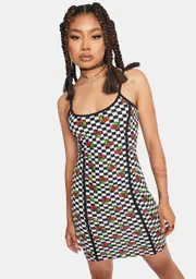 [NGOrder] Cherry Checkerboard Dress