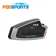 FX2 Motorcycle Intercom 1000M Helmet Bluetooth 5 Interphone Headset 3 Riders FM