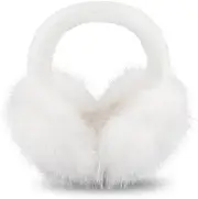 [Generic] Ear Muffs for Winter Women Girls Faux Fur Earmuffs Foldable Ear Warmer