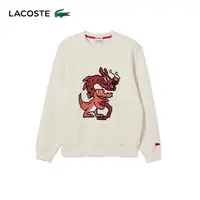 在飛比找momo購物網優惠-【LACOSTE】中性款-龍年印花棉質上衣(米色)