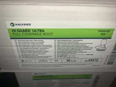 Box Of 30-NEW Halyard HI Guard Full Coverage Boot, Universal 69571, Univ