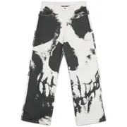 [Alexander Mcqueen] Alexander Mcqueen Skull-print Trousers 48 IT NEUTRALS/BLUE