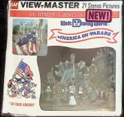 Walt Disney World AMERICA ON PARADE 3d View-Master 3 Reel Packet SEALED