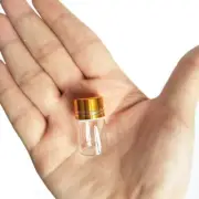 10pcs 16x26mm Tiny Mini Small Clear Bottles Glass Vials 2.0ml 1/2 Dram with C...