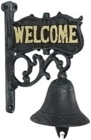 Wind Chimes Outdoor Hand Bells Retro Wind Chimes Ornaments Courtyard Home Art Cast Iron Welcome Doorbel Decoration Memorial Wind Chime