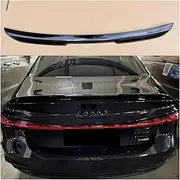 Compatible for Audi A7 S7 RS7 C8 2019 2020 2021+ ABS Carbon Fiber Pattern Material Unpainted Color Rear Wing Trunk Boot Cover Car Styling(Glossy Black)