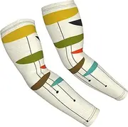 [FSCEV] Mid Century Modern Prints Sun Protection Arm Sleeves Outdoor Essentials Cooling Compression Golf Hiking Cycling
