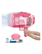 [GOMINIMO] 132 Holes Rechargeable Bubbles Machine Gun in Pink