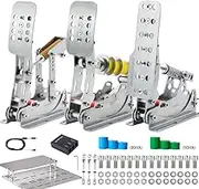 Simjack UT Sim Racing Pedals 200KG Load Cell Brake Pedal PC Racing Simulator Pedals Pressure Sensor HE Hydraulic Pedal (UT-P3-H3-DB)