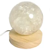 在飛比找momo購物網優惠-【十方佛教文物】水晶球9.3公分&led燈座(大悲咒加持)