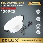 120Pack 10W 90mm Cutout LED Ceiling Downlight Tri-color with AU Plug LED Driver