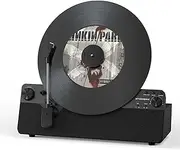 [MYKESONIC] Vertical Automatic Record Player Bluetooth, Belt Drive Vinyl Turntable, Magnetic AT-3600L Cartridge, Bluetooth in & Out, Hi-Fi Stereo Speakers, Aux in Headphone, RCA Out, Anti-Resonance