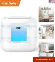 Supersized 4L Ultrasonic Humidifier for Bedroom with Aromatherapy & 32H Runtime
