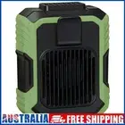 # Waist Clip Fan Power Bank Flashlight Body Fan Hanging Neck Fan (Green)