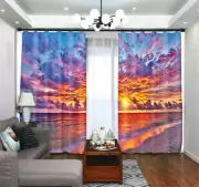 Clouds Surface Water 3D Curtains Blockout Photo Printing Curtains Drape Fabric