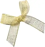 100pcs Hand Made Golden Bowknot Ornaments for Party and Costume Supplies Chic Hanging Decoration for Christmas DIY Projects and Home Decor
