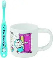 Skater KTB5 I'm Doraemon Toothbrush Set, Toothbrush Set with Stand, Cup, For Children 3-5 Years Old, Doraemon, 6.9 fl oz (180 ml), 5.7 inches (14.5 cm)