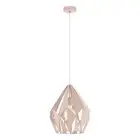 Eglo Carlton 12 in. W x 14.09 in. H 1-Light Pastel Apricot Geometric Pendant