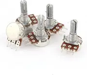 Aexit 5 (Potentiometer) Pcs B100K Type B 100K Ohm 3 Terminal Single Linear Rotary (87ry688qf205) Taper Potentiometer