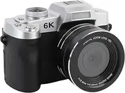 UHD 6K Digital Camera, 84MP 18X Zoom Autofocus WiFi Camera with 3 Inch 180° Flip Screen, Flash, Fill Light, for Photography and Video, Portable Travel Camera for Portrait (Black)