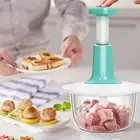 Hand Press Push Food Processor Chopper Chopping Fruits Vegetable Slicer Cutti /μ