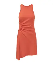 gathered mini dress UK6 Red