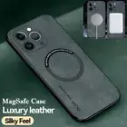 Shockproof Leather Case For iPhone 16 15 14 13 12 11 Pro Max Magnetic Cover