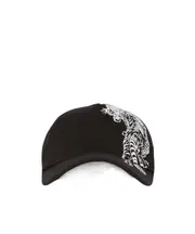 Cap with printed Tiger 23 Black
