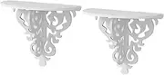 Levemolo 2pcs Wall Mounted Flower Pot Brackets Floating Shelf for Indoor Plants Home Decor Easy to Install for Bedroom Office Display