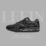 【LEEIN】NIKE AIR MAX 1 SKETCH TO SHELF 黑手稿 男鞋女鞋慢跑鞋 CJ4286-001