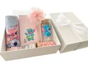 Stitch Gift Box Hamper White Magnetic Close Box. Birthday Gift