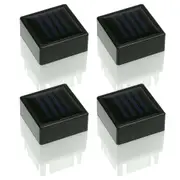 4pcs Solar Powered Fence Post Cap Lights Pool LED Lamp Garden Yard Light Outdoor Decor -White