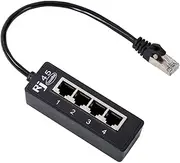 Aswalling 1 Pcs 4 in 1 RJ45 LAN Connector Ethernet Network Splitter Cable 1 Male to 4 LAN Port for Networking Extension Accessories