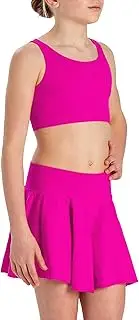[Risalti] Girls Microfibre Skirt - Elastic Girls Skirts Seamless Clothing Girls Skirt Girls Set with Top for Girls and Colourful Bracelets Made in Italy
