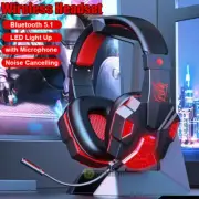 Bluetooth Wireless Gaming Headset w/ Microphone for PS5, PS4, PC, Mobile, Laptop