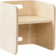 Montessori Weaning Chair Kids Wooden Furniture Cube Chair Step Stool with Handles for Boys Girl Rooms Living Room Child