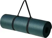 Amazon Basics 12.7mm Extra Thick Exercise Yoga Gym Floor Mat with Carrying Strap - 188 x 61 x 1cm, Grey