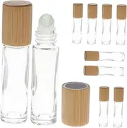 NIYANGLE 10Pcs Refillable Roller Ball Perfume Essential Oil Bottles Empty Containers with Elegant Design for DIY Aromatherapy and Personal Fragrance