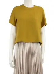 Green Wool Round Neck Top