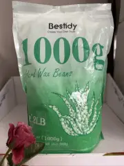 Bestidy Hard Wax Beads For Hair Removal 1000g Waxing Beads For Body Bikini Green