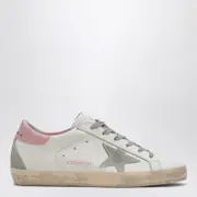 [Golden Goose] Pink, grey and white Super-star low top sneakers 39 IT White