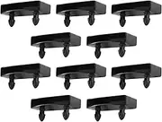 cyclingcolors 10x Slatted Holder Insert Caps for Attaching Caps Holder Slatted Frame Simple 63 x 10 mm Plastic Flexible Bed Black