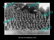 OLD POSTCARD SIZE PHOTO OF AIF ANZACS GROUP PHOTO 61st BATTALION c1915