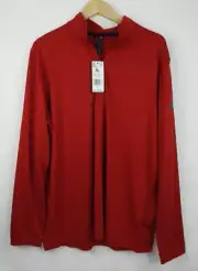 Adidas Lightweight Quarter-Zip Pullover A401 Red Men's Size XL -NEW