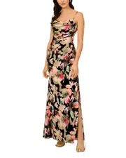 Liv Foster Printed Stretch Sateen Gown
