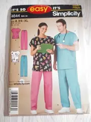 Simplicity So Easy A4644 Sewing Pattern Drs Office Hospital Scrubs XS-XL Unisex