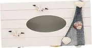 Hoement Nautical Tissue Box Cover Elegant Square Holder for Under The Sea Bathroom Decor Home Dining Smooth Finish Artistic Design for Napkins Tissue Paper