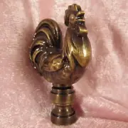 Detailed ROOSTER LAMP FINIAL for old antique shade or lampshade ,chicken crowing
